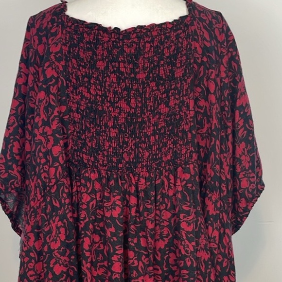 Torrid Babydoll Softest Flannel Puff Short Sleeve Top. Size 6X. NWT. Red & Black - Picture 10 of 15